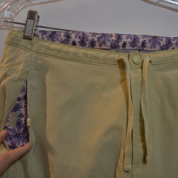 MERIDIAN ExpeditionCotton-Nylon-Poly Mint Green Ties Waist Capri Women L - Picture 3 of 6